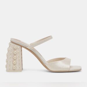 Dolce Vita - Jemmy Pearl Heels - White Silk - Size 8